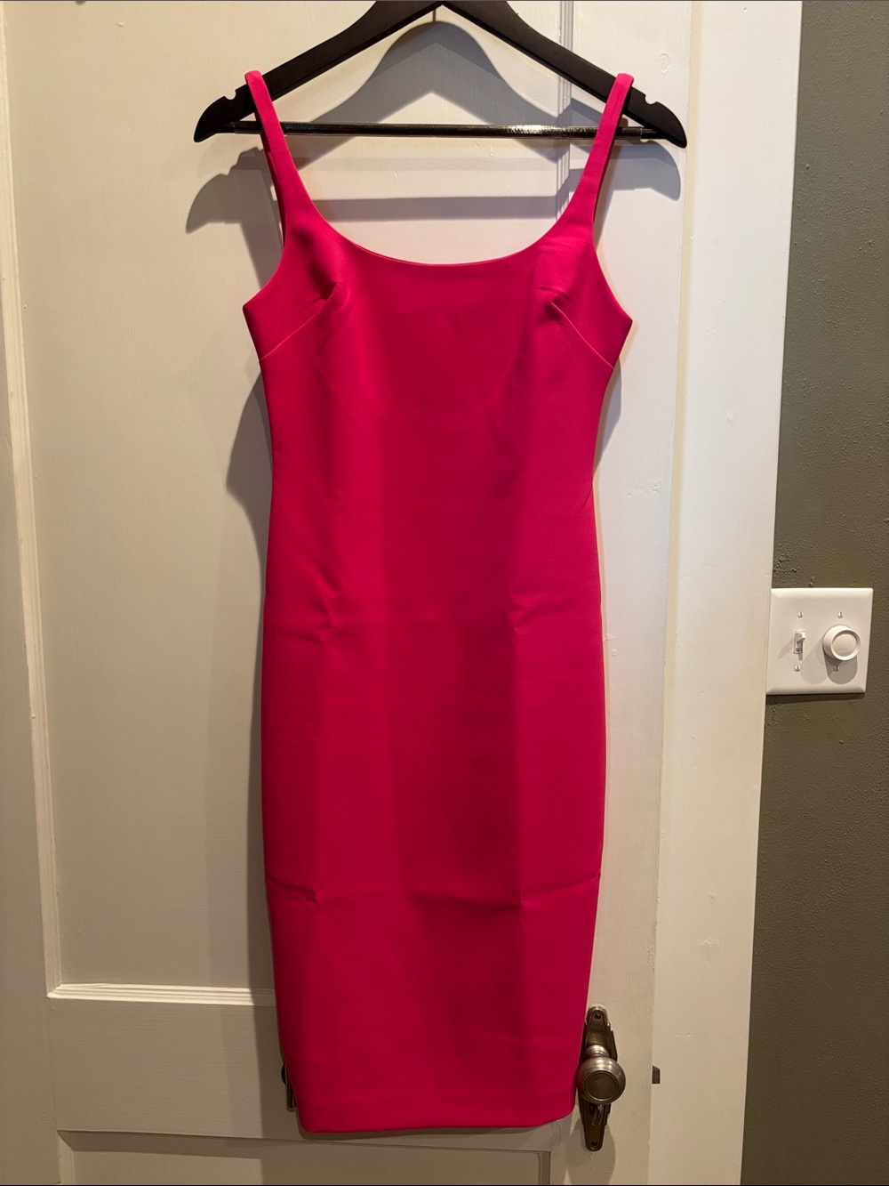 Likely Hot Pink Slim Midi Dress